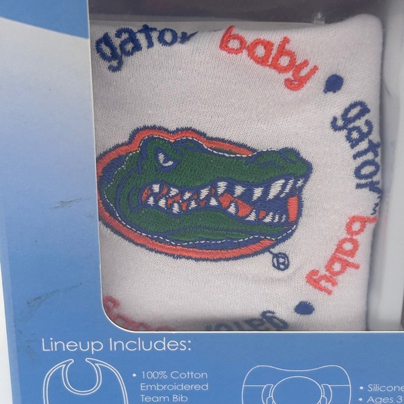 Baby Fanatic Florida Gators Kickoff Collection 3pc Bib Pacifier Bottle Set NEW - Picture 7 of 9